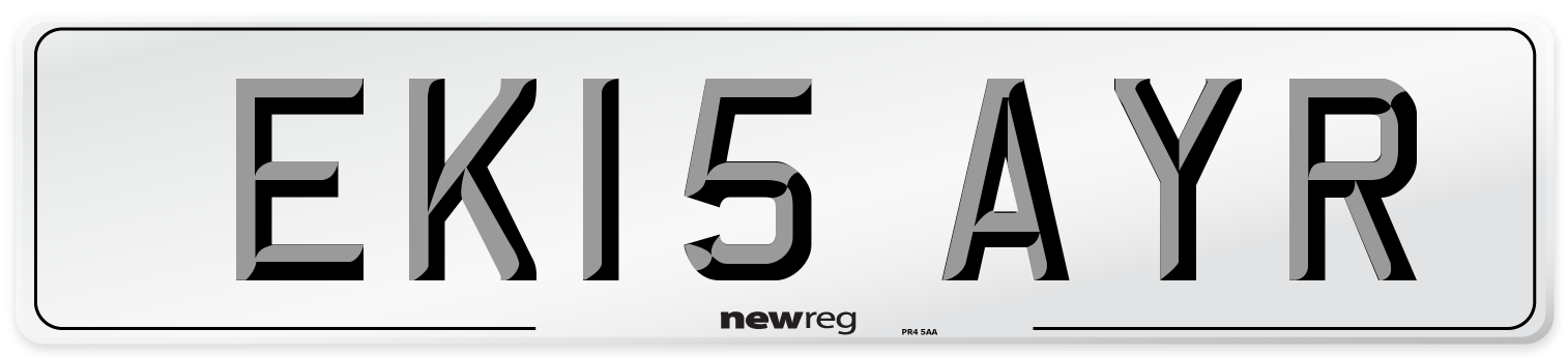 EK15 AYR Number Plate from New Reg